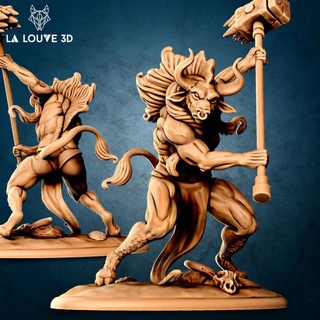 hembra Minotauro lobo 3d mesa caracteres criaturas fantasía universo Tienda criatura monstruo rpg toro miniatura martillo minis dnd cuernos 3d print model - Mito3D