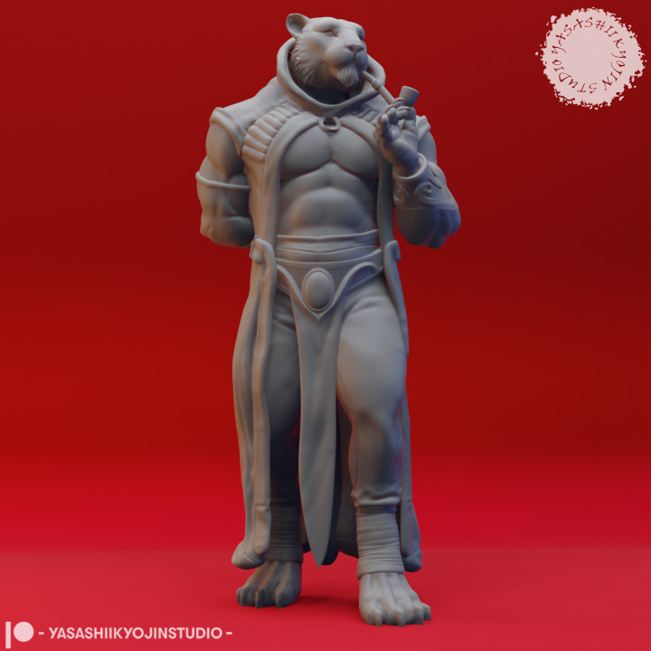 rakshasa mesa miniatura yasashii kyojin estudio caracteres criaturas fantasía universo 40k bestia criatura monstruo personaje juego rol dnd pionero mazmorras dragones reyes guerra aos ttrpg grito 3D print model - Mito3D