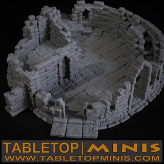 stone tower ruins tabletopminis Tabletop 3D Printable Terrain Fantasy castle openlock 3d print model - Mito3D