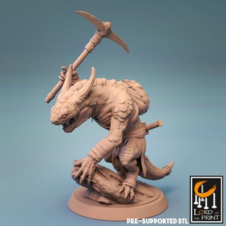 Kobold gang Seigneur impression table personnages créatures fantaisie univers dragon moitié née draconique koblod dragonné 3d print model - Mito3D