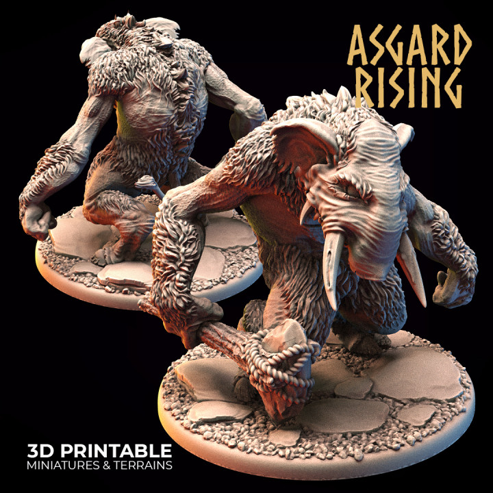 tundra trol 2 önceden desteklenen Asgard yükselen minyatürler masaüstü karakterler yaratıklar fantezi Evren mağaza büyük yaratık canavar golem 3D print model - Mito3D