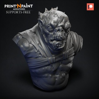 tombe troll buste Léonard brosser table personnages créatures fantaisie univers boutique ventilateur art bustes 3d print model - Mito3D