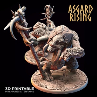 tundra trol 3 önceden desteklenen Asgard yükselen minyatürler masaüstü karakterler yaratıklar fantezi Evren mağaza canavar büyük dnd 3d print model - Mito3D