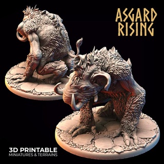 tundra troll 4 presupposto asgard in aumento miniature negozio bestia grande mostro dnd notte Bies 3d print model - Mito3D
