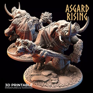 tundra troll 6 presupported asgard rising miniatures Store monster pig ogr 3d print model - Mito3D