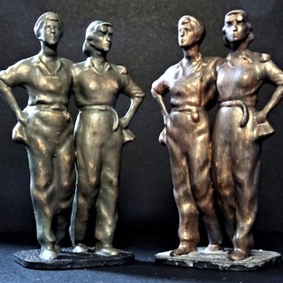 women steel sculpture sheffield andrew thomas uk 2016 martin jennings 3d print model - Mito3D