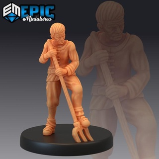 villager stable boy human character epic-miniatures fantasy medieval monster rpg warhammer sla enemy tabletop dungeon dnd pathfinder npc pre-supported supported pre 3d print model - Mito3D