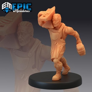 villager blacksmith human character epic-miniatures fantasy medieval monster rpg warhammer sla enemy tabletop dungeon dnd pathfinder npc pre-supported supported pre 3d print model - Mito3D