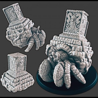 ruin crawler support-fre evan carothers Tabletop Characters & Creatures Fantasy Universe jungle crab ruins 3d print model - Mito3D