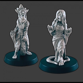 jungle mummy lord drown maiden support-free evan carothers Tabletop Characters & Creatures Fantasy Universe 3d print model - Mito3D