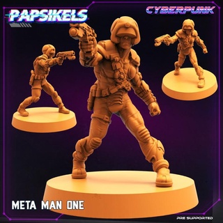 meta man one papsikels miniatures Tabletop Characters & Creatures Sci-Fi Universe Store cyberpunk 3d print model - Mito3D