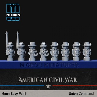 union command micron miniatures Tabletop Characters & Creatures Historical Universe 6mm acw 3d print model - Mito3D
