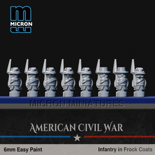 infantry frock coats micron miniatures Tabletop Characters & Creatures Historical Universe union 6mm confederate acw 3d print model - Mito3D