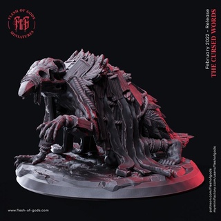 cuervo azotar carne Dioses criatura fantasía monstruo rpg Siniestro guarida fleshofgods 3d print model - Mito3D