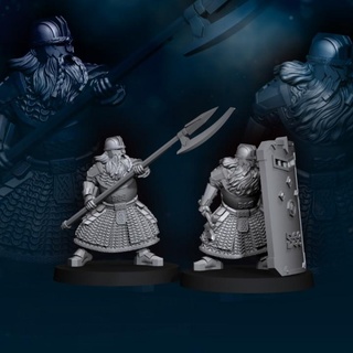 2x cript guard new poses davale games Tabletop Characters & Creatures Fantasy Universe fantasy wargames miniature 3dprinting patreon 28mm dnd frostgrave tabletopgames dwarves humans davalegames 3d print model - Mito3D