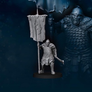 regular orc banner davale games Tabletop Characters & Creatures Fantasy Universe fantasy wargames miniature 3dprinting orcs patreon 28mm dnd frostgrave tabletopgames humans davalegames 3d print model - Mito3D