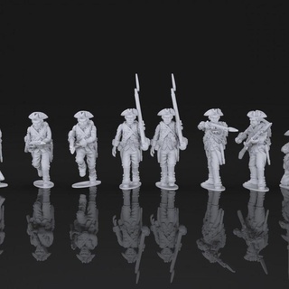 awi Britanique infanterie guerre ours studios table personnages créatures historique univers 28mm mousquets tomahawks guerrier Jeux américain révolution 3d print model - Mito3D