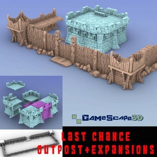 dernier chance poste extensions gamescape3d boutique bâtiment route fort garder caserne palissade 3d print model - Mito3D