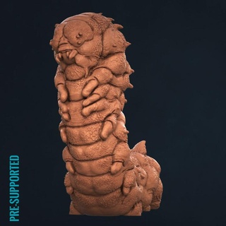 giant caterpillar pre-supported print minis Tabletop Characters & Creatures Fantasy Universe animal creature insect monster 3d print model - Mito3D