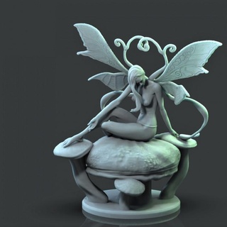 fairy 3dprintingrealms Tabletop Characters & Creatures Fantasy Universe creature fantasy female jungle tiny 3d print model - Mito3D