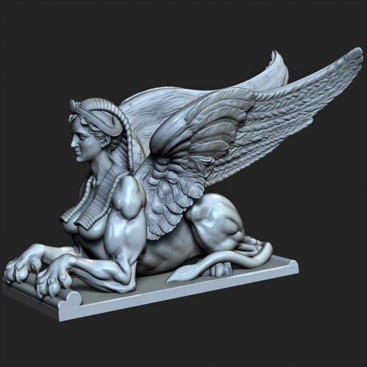 fantaisie sphinx 3dprintingrealms table personnages créatures univers Egypte 3D print model - Mito3D