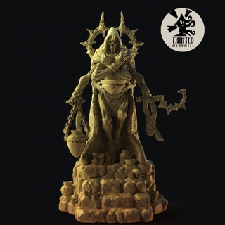 çöl Tanrı heykel lekeli yel değirmeni masaüstü karakterler yaratıklar fantezi Evren bina şeytan taş arazi ibadet 3d print model - Mito3D