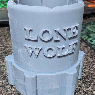 lone wolf paint pot darren miller Store Education Art Plastic Tools cup storage painters waterpot 3d print model - Mito3D
