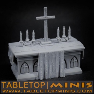 église autel tableminis table 3D imprimable terrain fantaisie terrain Dieu table religion église religieux Vatican saint cathédrale autel béni communion 3d print model - Mito3D