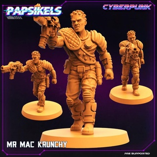 Mac crocante papsikels miniaturas tampo mesa personagens criaturas Sci Fi universo caçador recompensa 3d print model - Mito3D