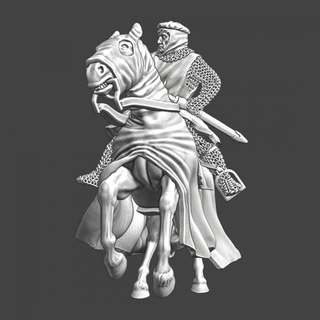 mounted crusader knight - drawing blade northern crusades miniatures Tabletop Characters & Creatures Historical Universe battle battlefield historical medieval model wargaming warrior miniature german english charge 28mm lake peipus 3d print model - Mito3D
