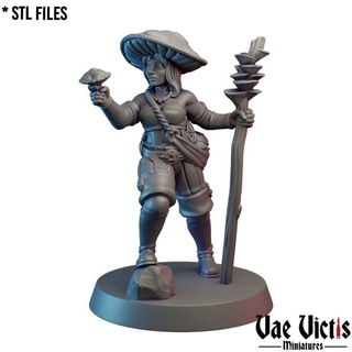 circle spores druid pre-supported vae victis miniatures Tabletop Characters & Creatures Fantasy Universe Store cute fantasy forest rpg mushroom tabletop dnd herborist 3d print model - Mito3D