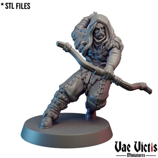 ranger pre-supported vae victis miniatures Tabletop Characters & Creatures Fantasy Universe Store archer cold fantasy forest rpg warrior tabletop dnd druid supported 3d print model - Mito3D