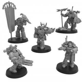perfect sons centurion pack 1 - presupported thatevilone Tabletop Characters & Creatures Sci-Fi Universe armour children horus leader banner commander hammer thunder power fist emperors hq herald heresy renegade traitor 3d print model - Mito3D