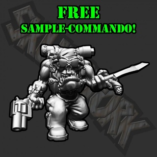free orc commando sample turboyawn Tabletop Characters & Creatures Sci-Fi Universe ork orcs orks waaagh skulptork commandos 3d print model - Mito3D