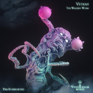 vetkah walking worm voidrealm minis Tabletop Characters & Creatures Sci-Fi Universe dark horror monster death cosmic kingdom tabletop cthulhu lovecraft 120mm bloodborne souls dnd mythos eldritch blasphemous voidrealms 3d print model - Mito3D