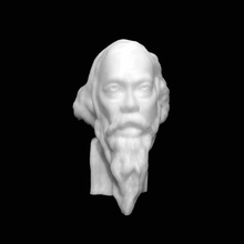 cabeza rabindranath tagore scan bronce poeta india virus epstein birmingham bengalí 3d print model - Mito3D