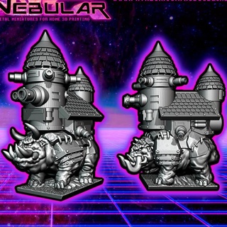 space orc tank beasts 8mm - 10mm scale red nebular Tabletop Characters & Creatures Sci-Fi Universe Vehicles Machines beast monster scifi fortress burden 3d print model - Mito3D