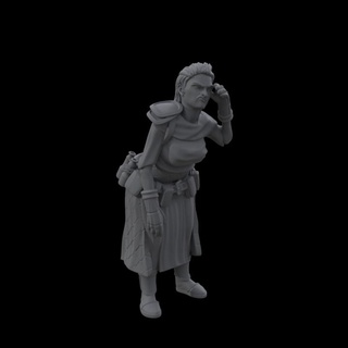 dwarf cannon engineer - average trading district yourneighborknight minis Tabletop Characters & Creatures Fantasy Universe female adventurer tinkerer npc artificier 3d print model - Mito3D