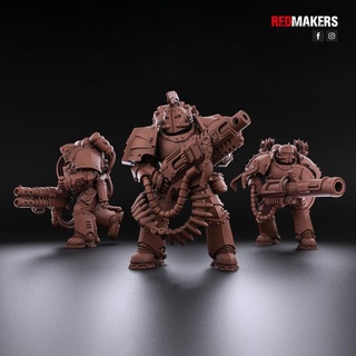 frontline squad heavy weapons space knights redmakers Tabletop Characters & Creatures Sci-Fi Universe board futuristic games navy robot sci-fi soldier miniature imperial scifi fiction tabletop infantry combat marine 28mm grimdark swat space-knights 3d print model - Mito3D
