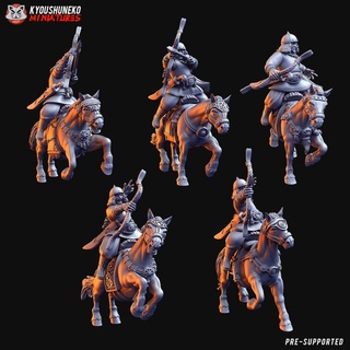 mongol archer light cavalry kyoushuneko miniatures Tabletop Characters & Creatures Fantasy Universe horse 3d print model - Mito3D