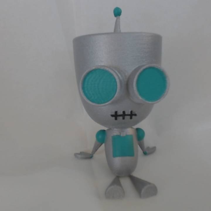 gir invader zim fan art cartone animato carino robot carattere canzone doom invaderzim nick 3D print model - Mito3D