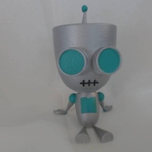 gir invasor zim fan art dibujos animados lindo robot carácter canción doom invaderzim nick 3d print model - Mito3D
