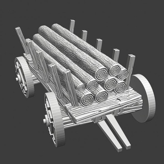 Ortaçağa ait arz vagon ahşap kütükler kuzey Haçlı seferleri minyatürler masaüstü karakterler yaratıklar tarihi Evren Araçlar makineler aksesuar arazi savaş oyunları Rusça kale araba manzara Baltık 3d print model - Mito3D