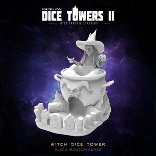 dt04 witch dice tower possibly cool 2 black blossom games Tabletop accessories decoration halloween rpg terrain dungeon d&d dnd scatter 3d print model - Mito3D