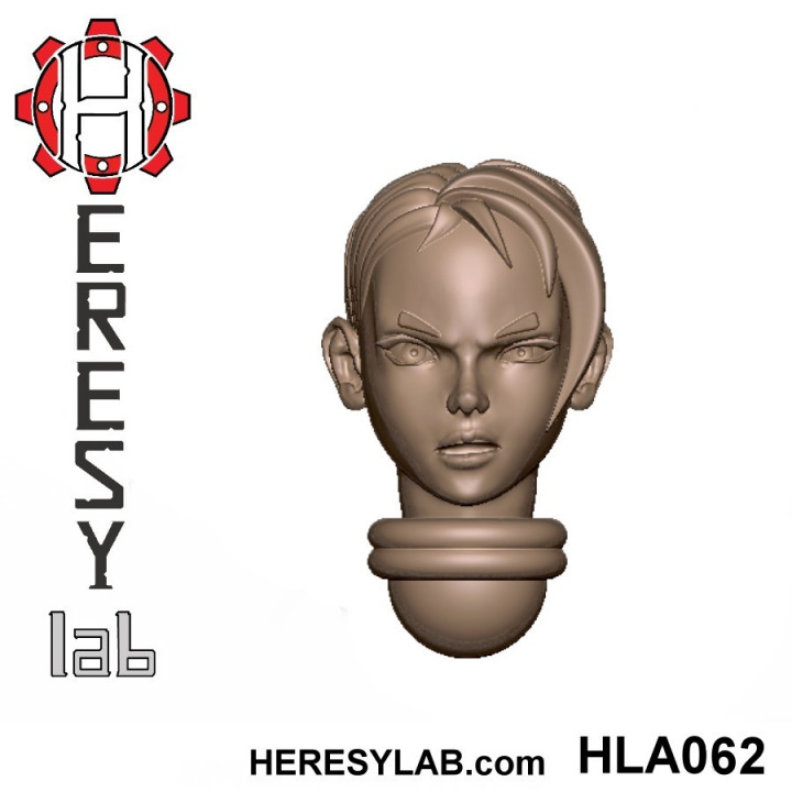 heresylab - female sci-fi heads conversions set 1 21 Store 40k battle head warhammer scifi conversion bits sister aos sororitas nuns bitz 3D print model - Mito3D