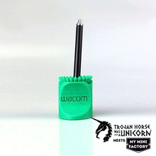electro flower wacom pen holder & garden penholder trojanhorsewasaunicorn 3d print model - Mito3D