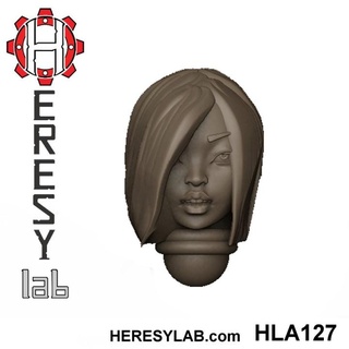 heresylab - female sci-fi heads conversions set 9 21 Store 40k battle head warhammer scifi conversion bits sister aos sororitas nuns bitz 3d print model - Mito3D