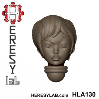 heresylab - female sci-fi heads conversions set 10 21 Store 40k battle head warhammer scifi conversion bits sister aos sororitas nuns bitz 3d print model - Mito3D