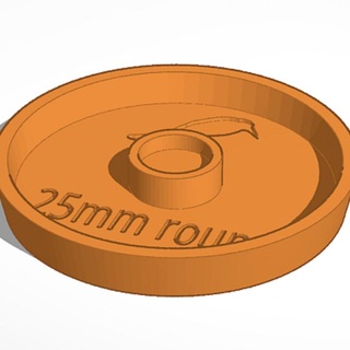 25mm round mini base magnetic raven miniatures Tabletop accessories warhammer bases citadel 3d print model - Mito3D