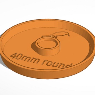 40mm round mini base magnetic raven miniatures Tabletop accessories warhammer bases citadel 3d print model - Mito3D